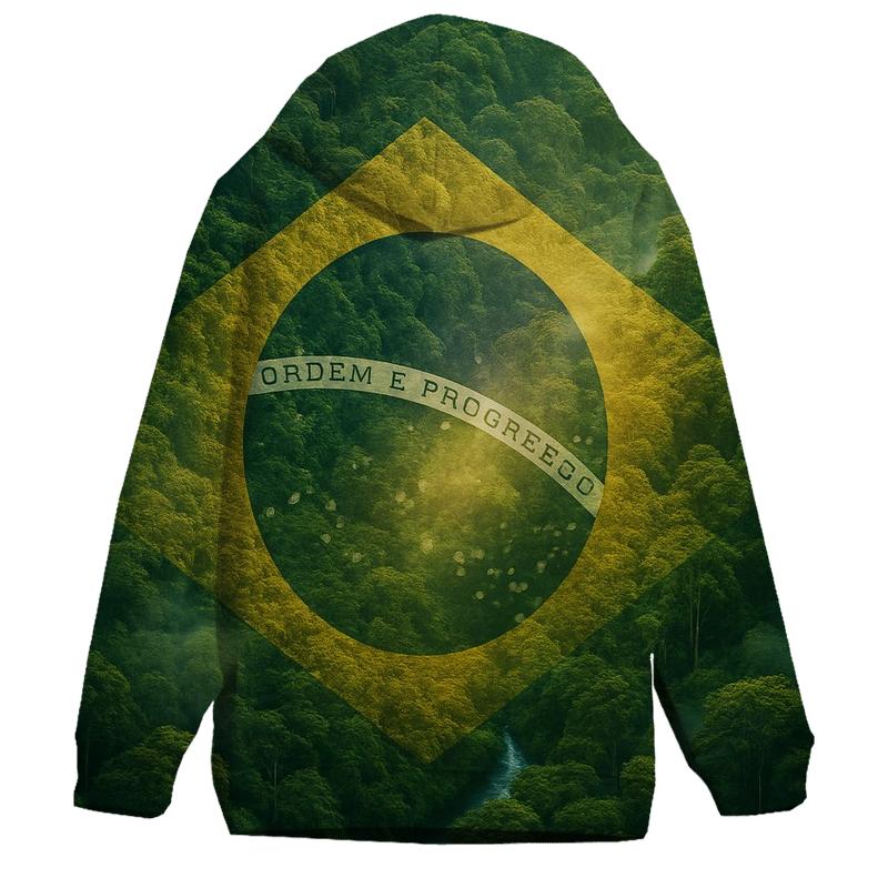 Brazilian Rainforest Flag Canopy zip-up hoodies