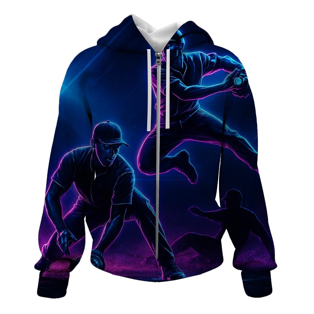 Neon Night Double Play embroidered hoodies
