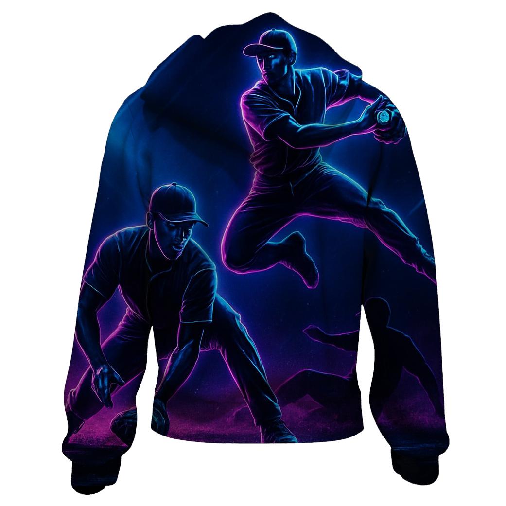 Neon Night Double Play embroidered hoodies