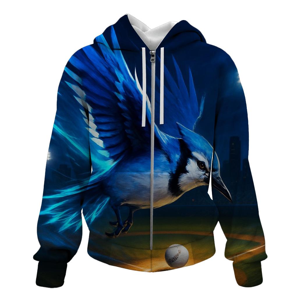 Skyline Surge Blue Jays Diamond Flight printed hoodies