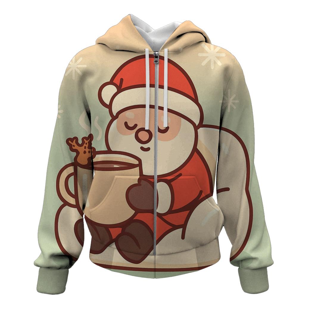 Marshmallow Cocoa Santa Lounge custom hoodies