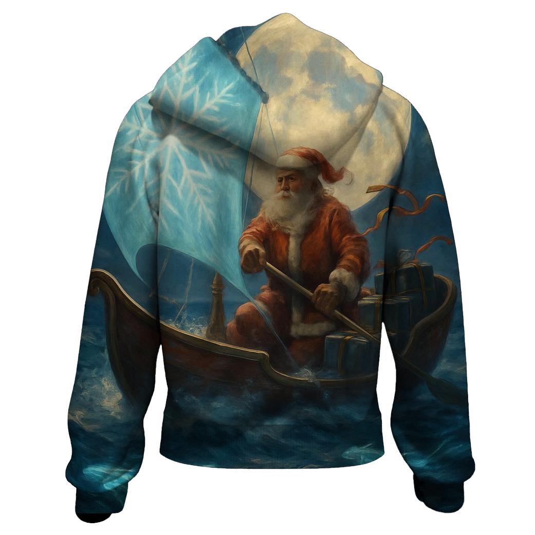 Ocean Voyage Santa Sleighboat hoodies fashion