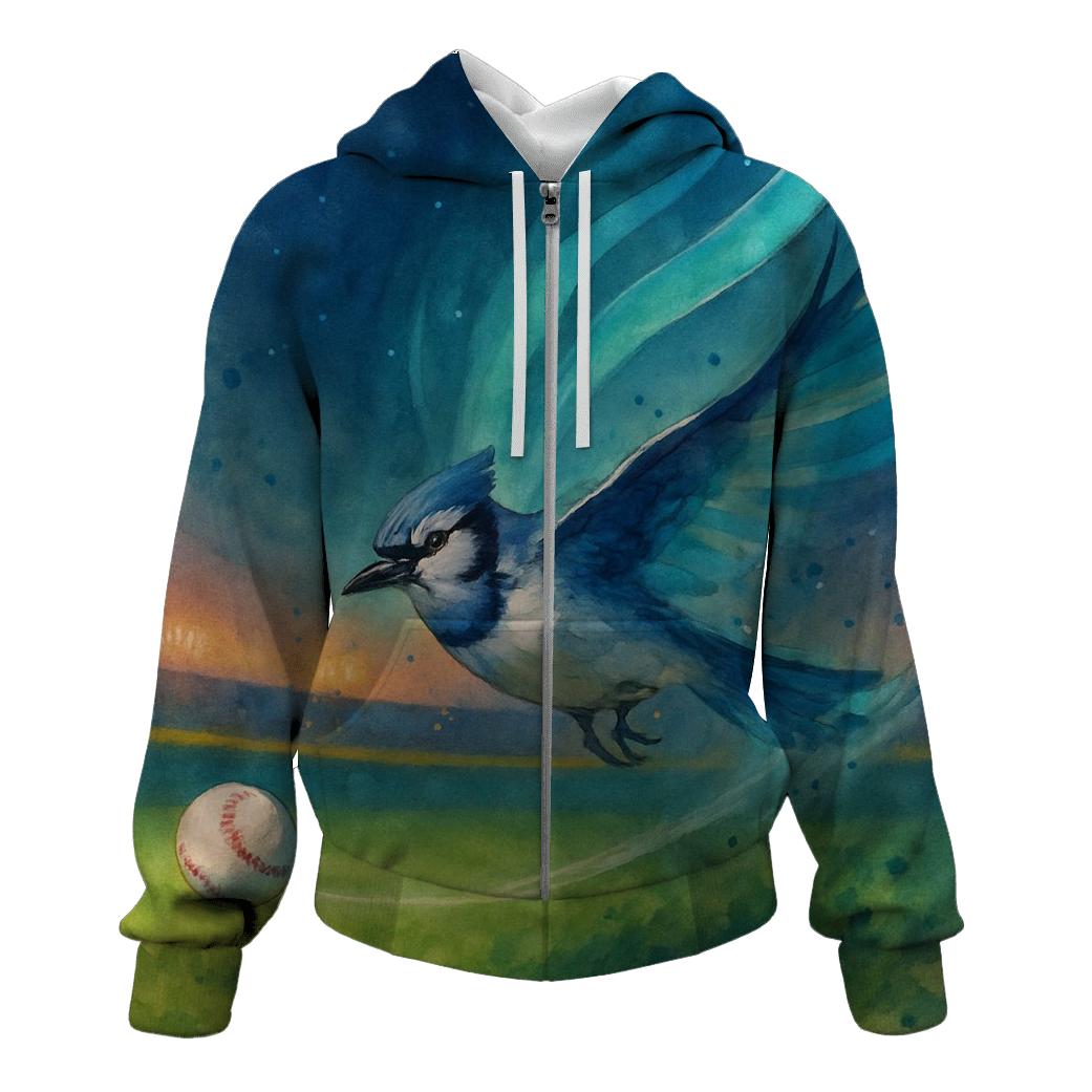 Aurora Flight Over The Blue Jays Outfield designer hoodies