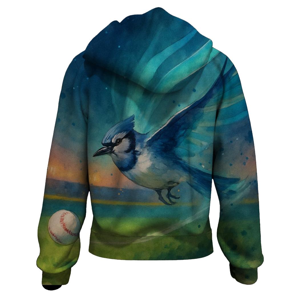 Aurora Flight Over The Blue Jays Outfield designer hoodies