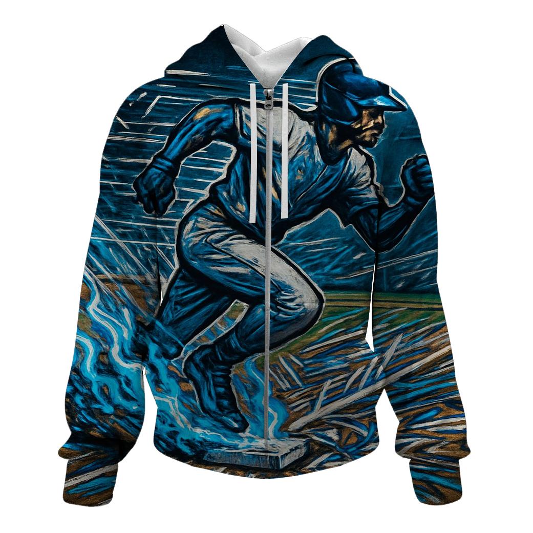 Blue Flame Base Steal hoodie styles