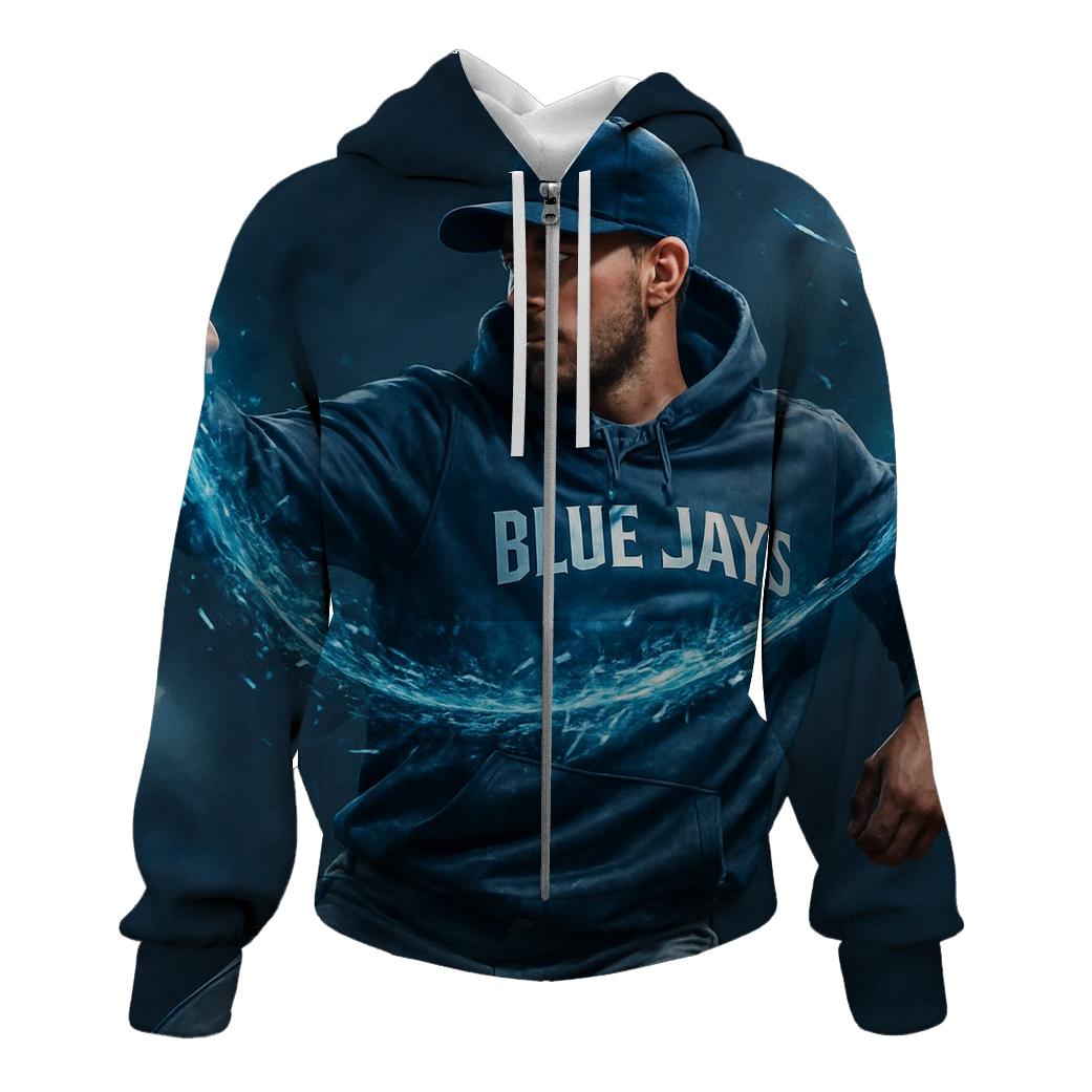 Frozen Arc Blue Jays Power Pitch graphic hoodies
