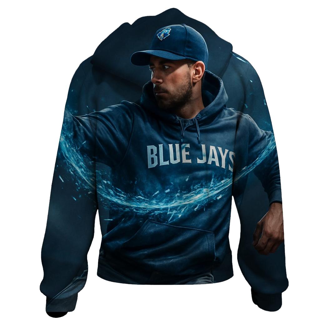 Frozen Arc Blue Jays Power Pitch graphic hoodies