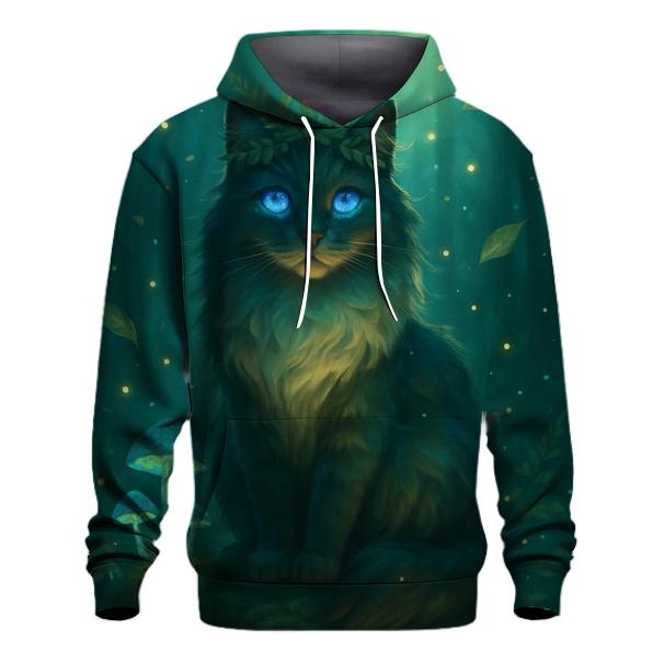 Forest Whisper Oracle Cat printed hoodies