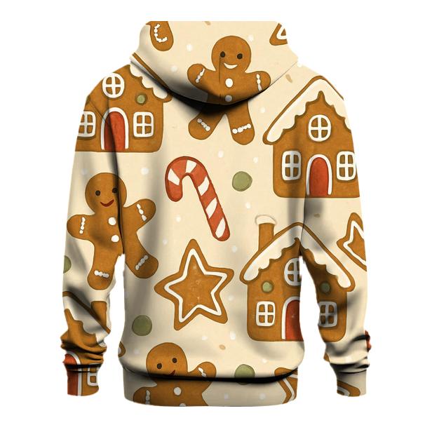 Gingerbread Village Scatter On Cream premium hoodies