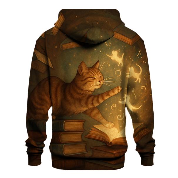 Library Of Floating Cat Tales printed hoodies