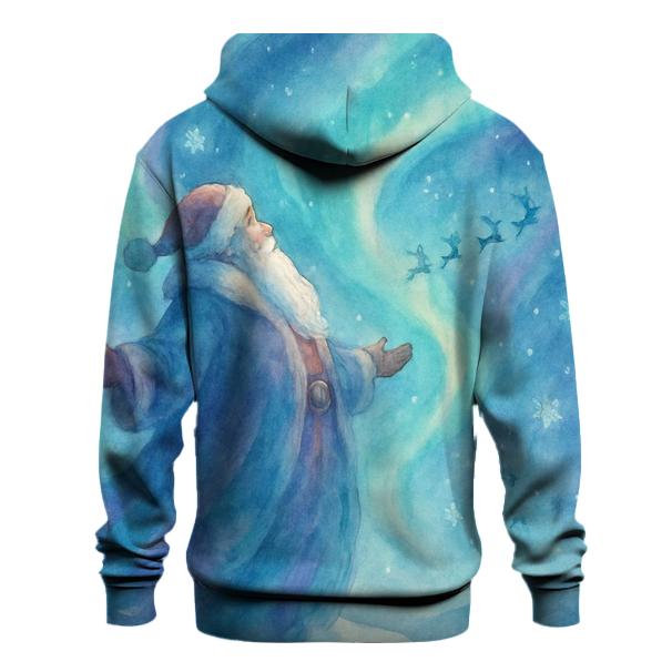 Aurora Dream Watercolor Santa hoodies fashion