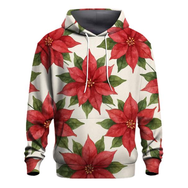 Poinsettia Starburst Diagonal Grid lightweight hoodies