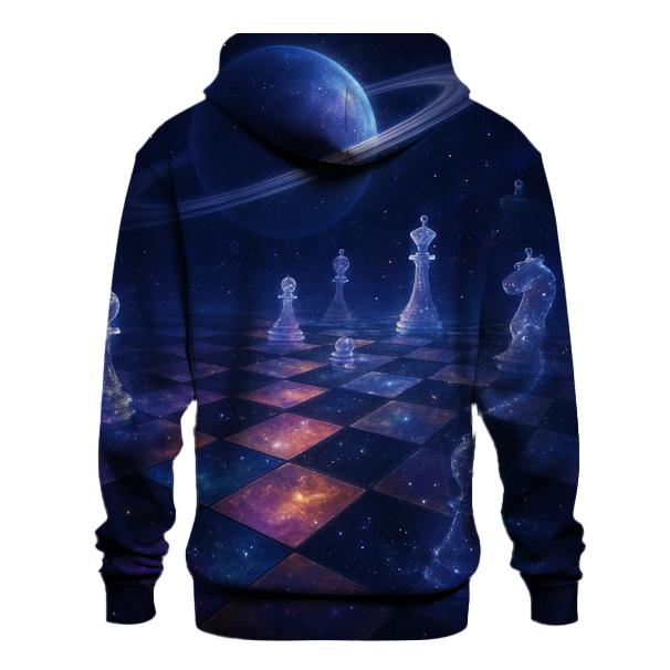Cosmic Chessboard Horizon printed hoodies