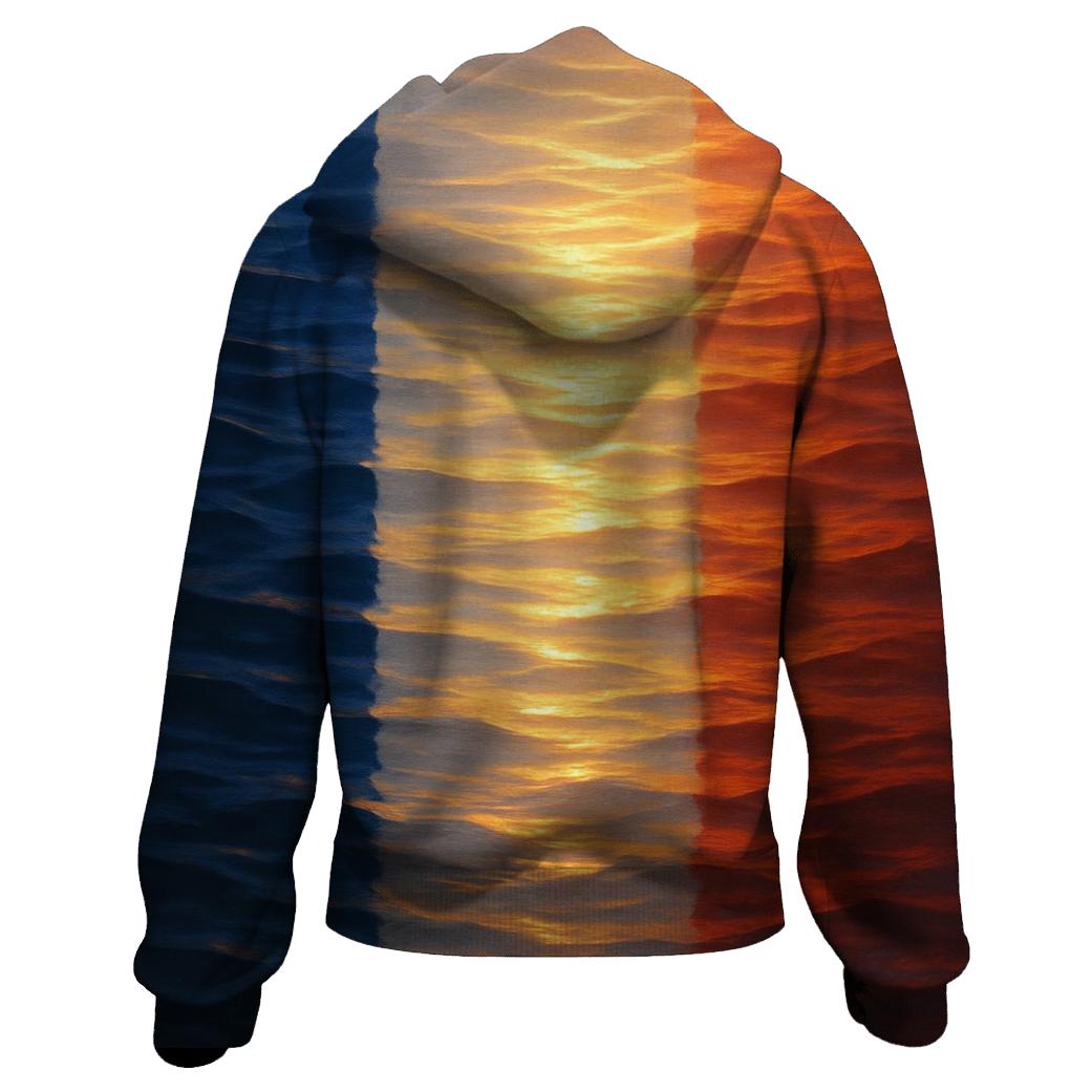 French Tricolor Reflections On The Seine hoodie trends