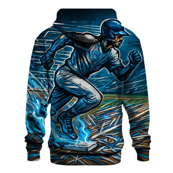 Blue Flame Base Steal graphic hoodies
