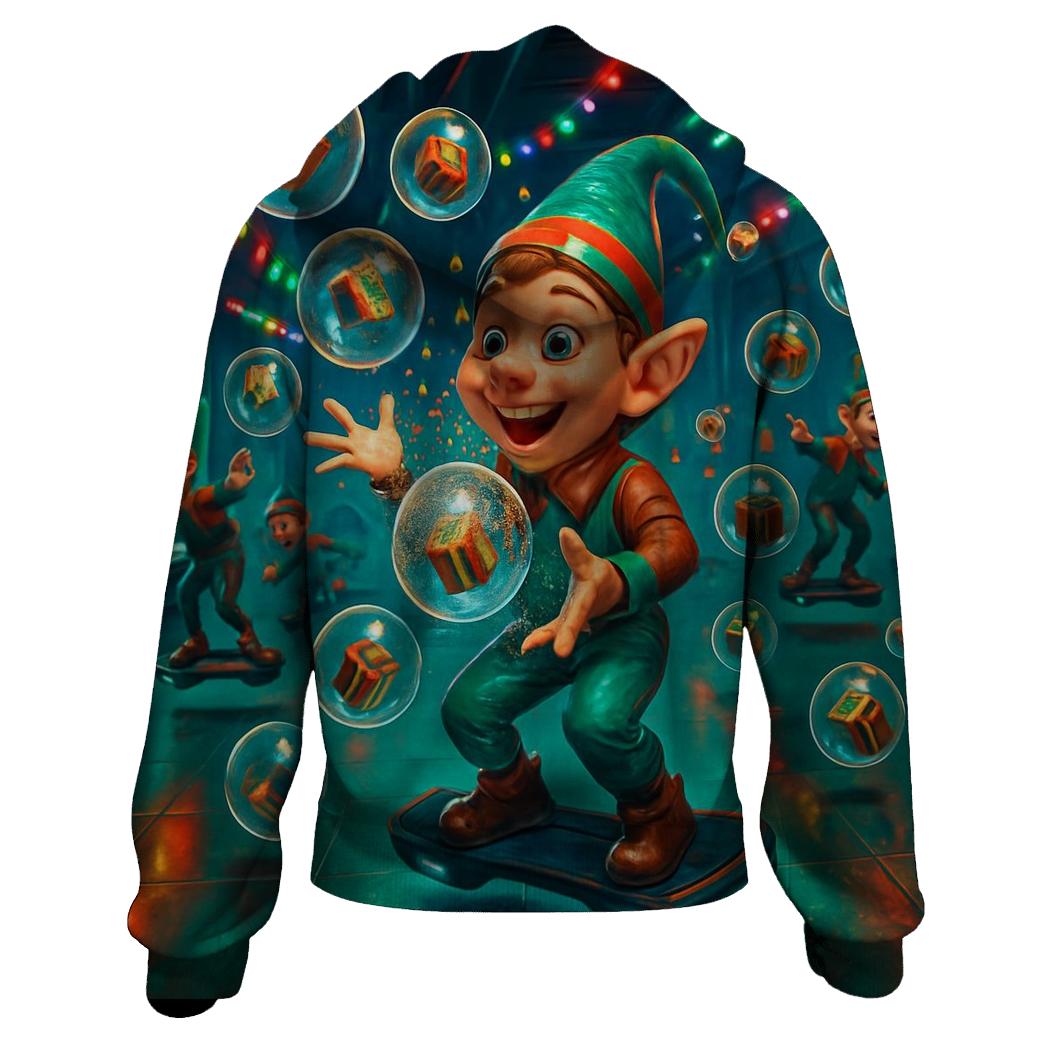 Elves Workshop Bubble Chaos embroidered hoodies