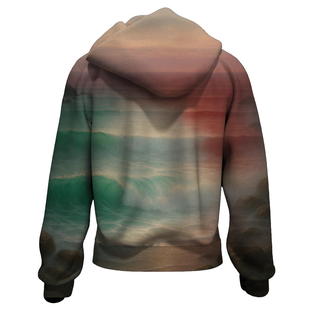Italian Coastline Tricolor Waves hoodie styles