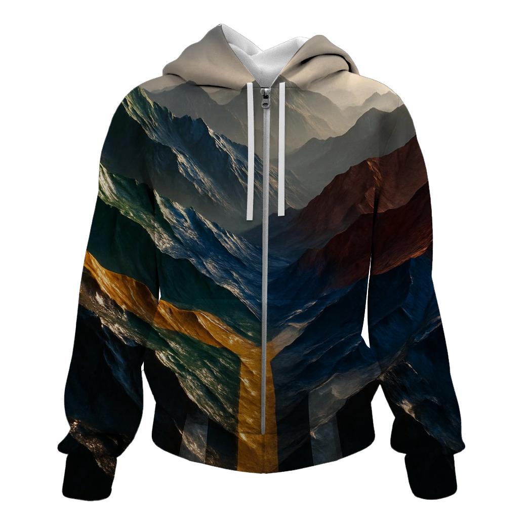 South African Flag Mountain Convergence lightweight hoodies