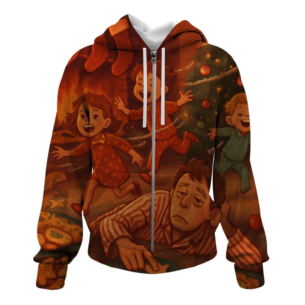 Retro Fireplace Cookie Countdown graphic hoodies