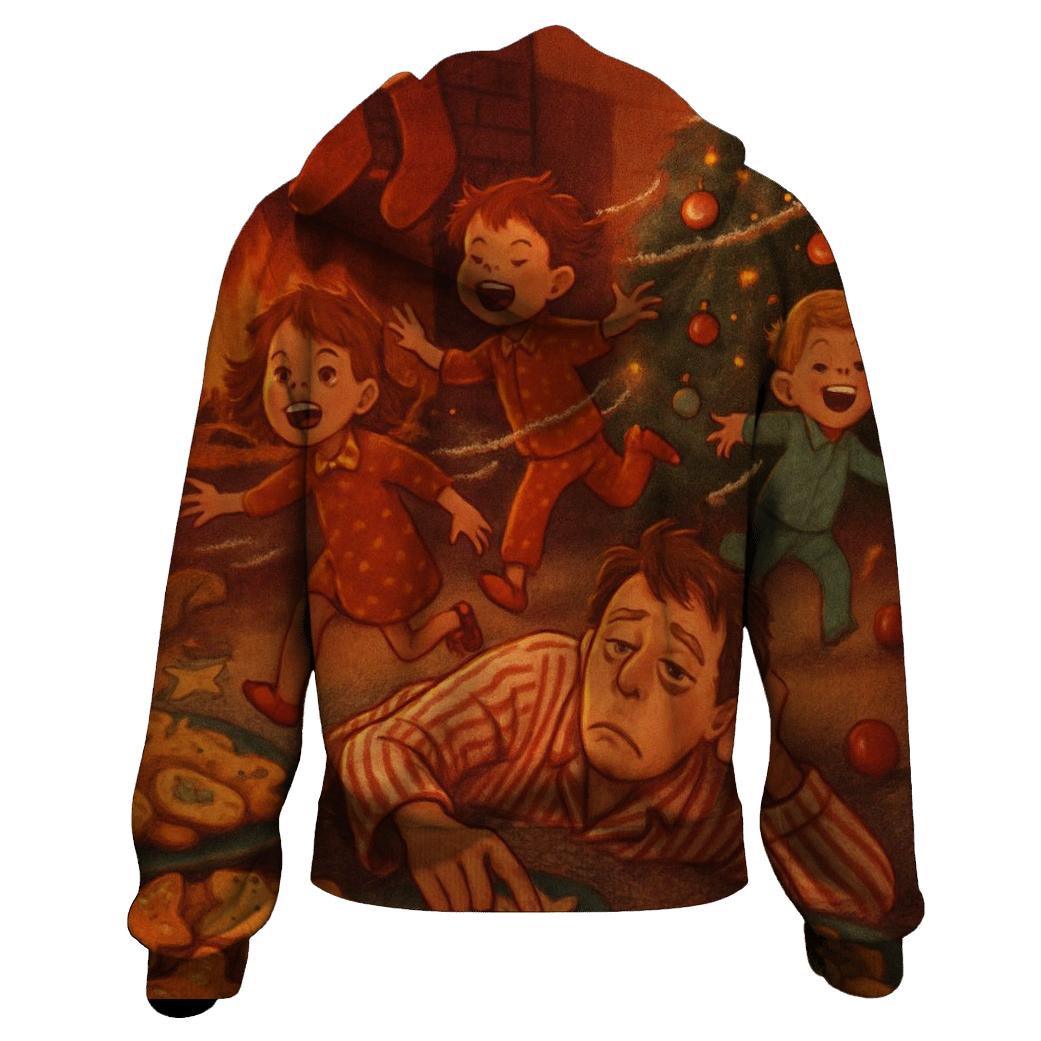 Retro Fireplace Cookie Countdown graphic hoodies