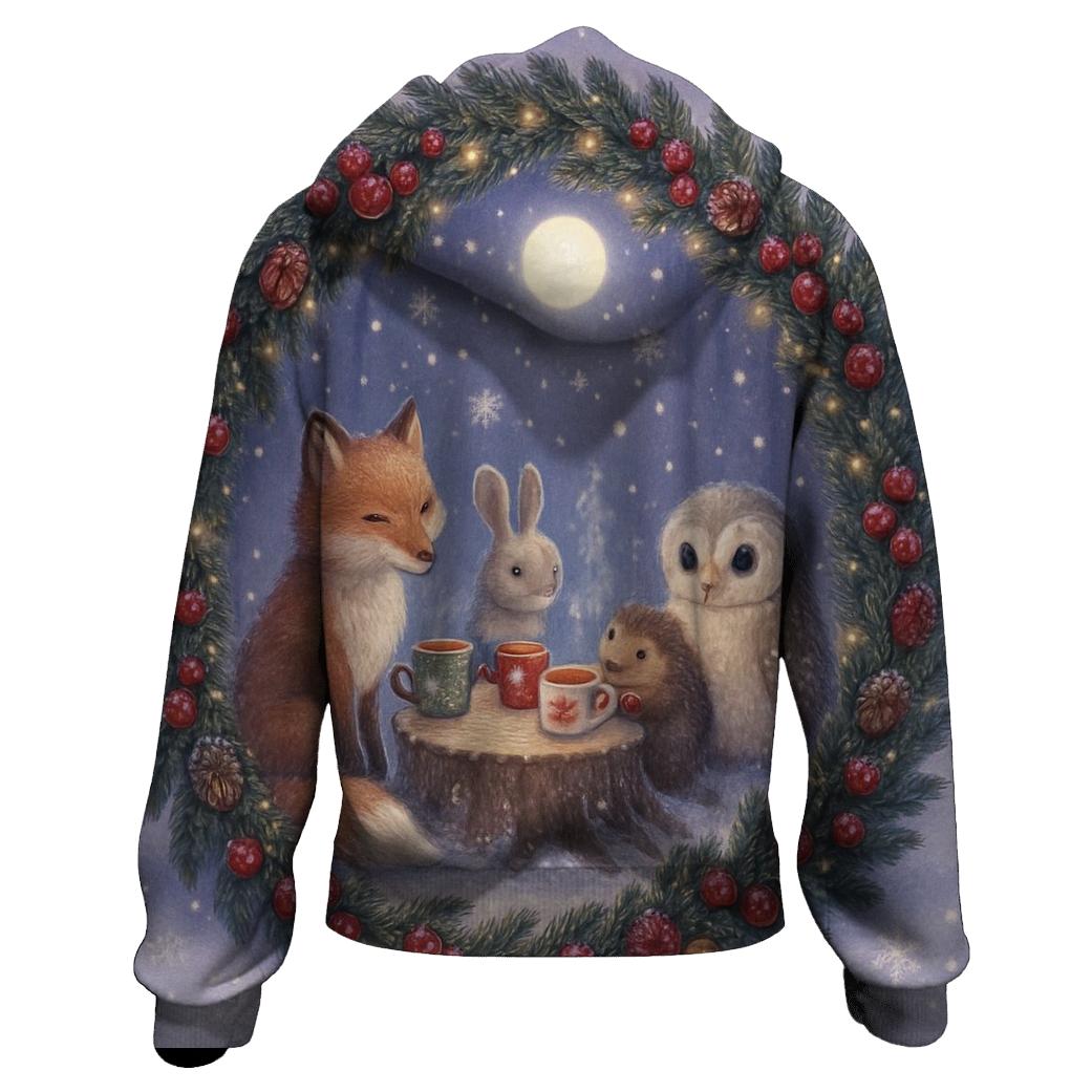 Moonlit Wreath Woodland Tea Party hoodies fashion