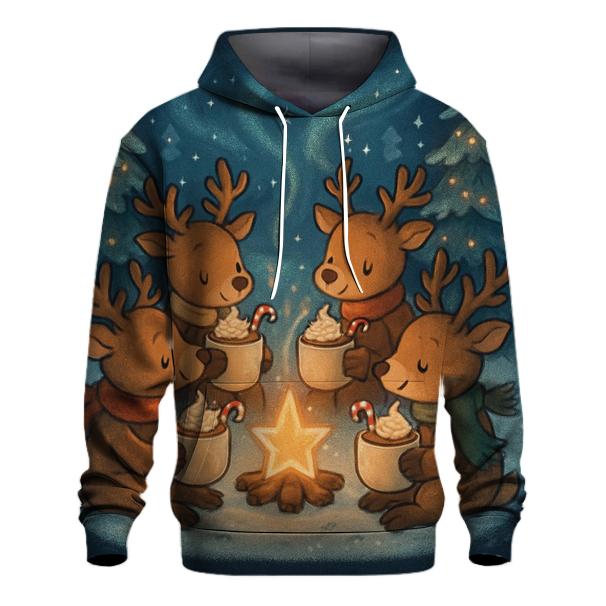 Reindeer Cocoa Campfire Circle heavyweight hoodies