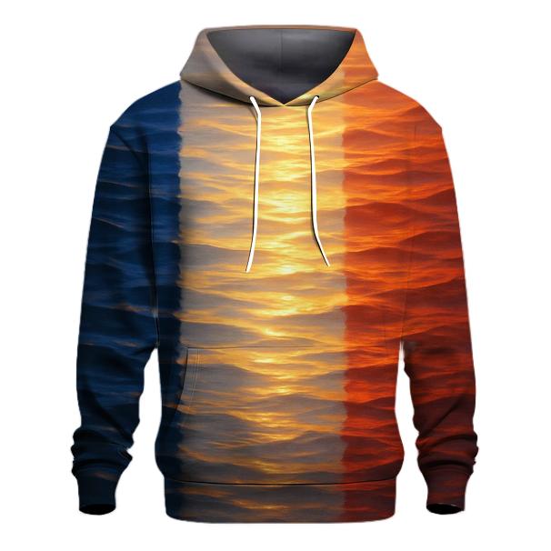 French Tricolor Reflections On The Seine printed hoodies