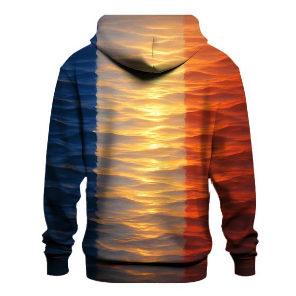 French Tricolor Reflections On The Seine printed hoodies