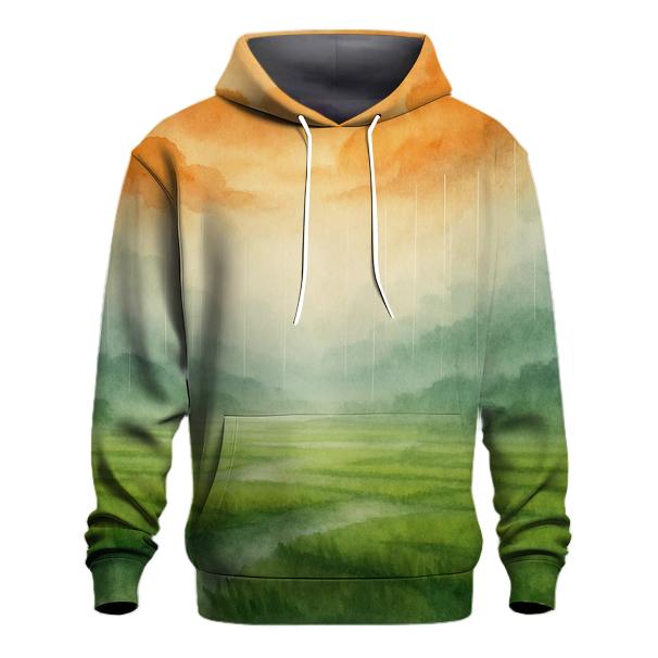 Indian Flag Monsoon Fields custom hoodies