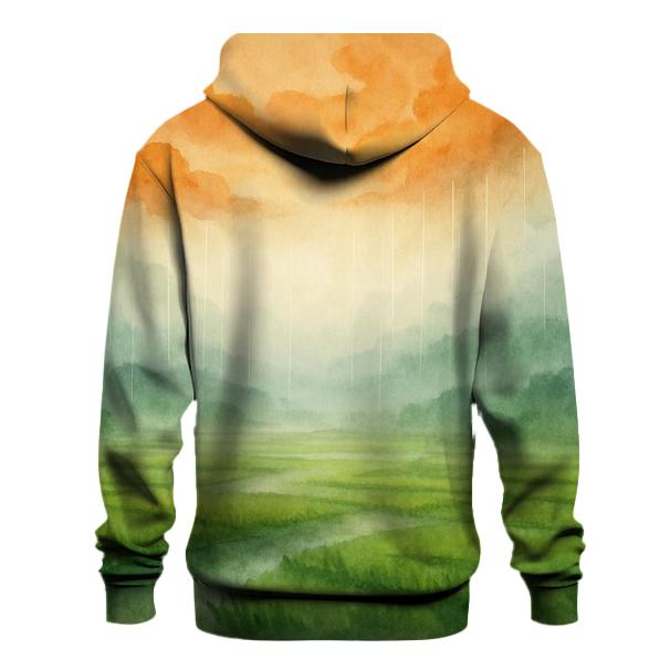 Indian Flag Monsoon Fields custom hoodies