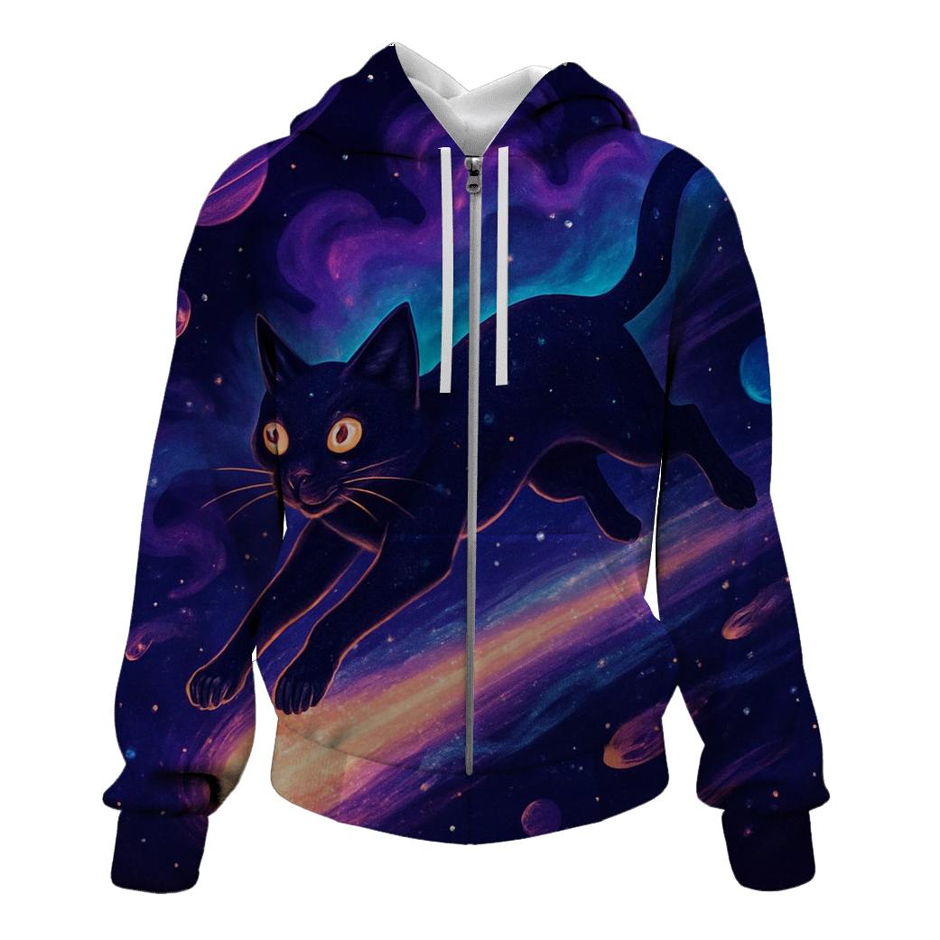 Nebula Voyager Cat designer hoodies