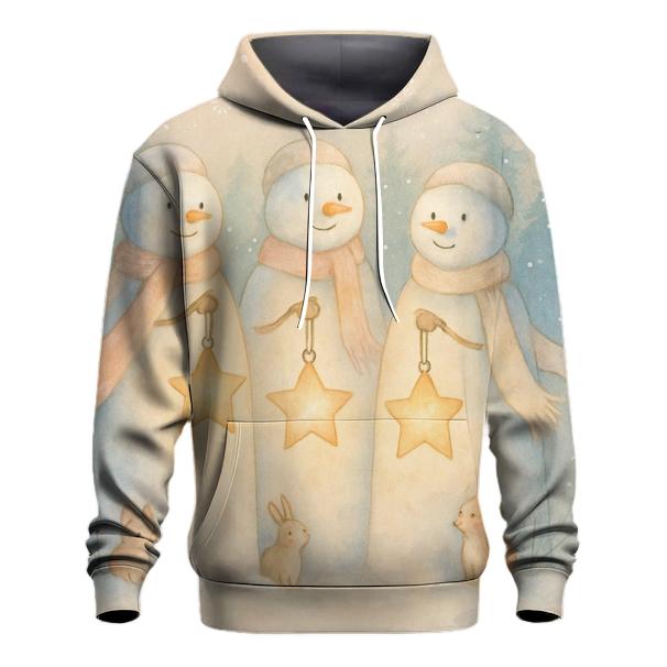 Snowman Forest Lantern Guardians pullover hoodies