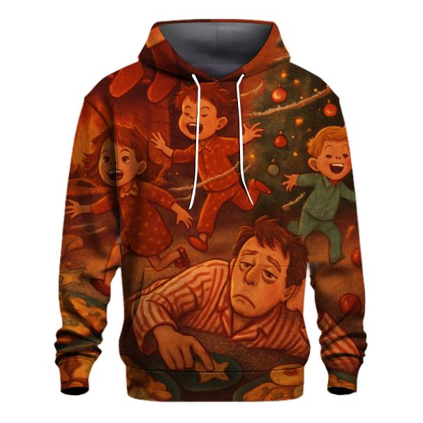 Retro Fireplace Cookie Countdown embroidered hoodies