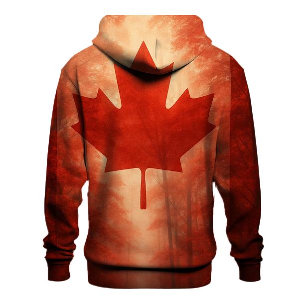 Canadian Maple Forest Flag Veil printed hoodies