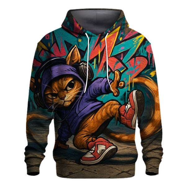 Graffiti Alley Breakdance Cat hoodie trends