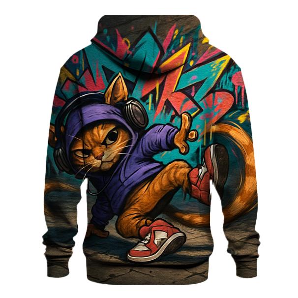 Graffiti Alley Breakdance Cat hoodie trends