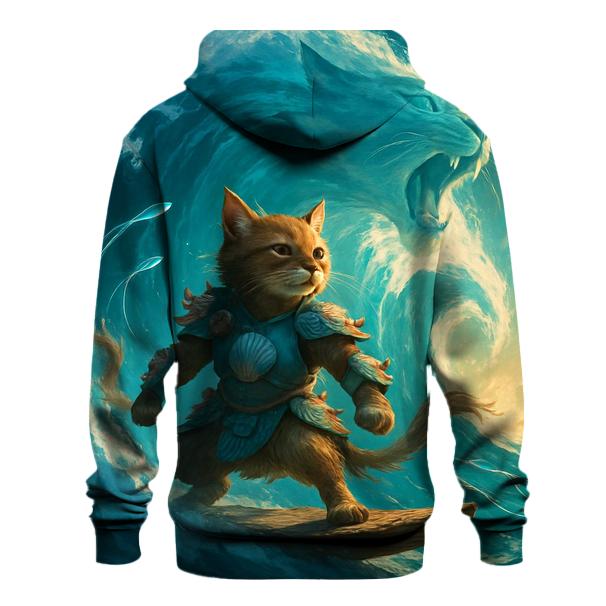 Ocean Wave Warrior Cat hoodies fashion