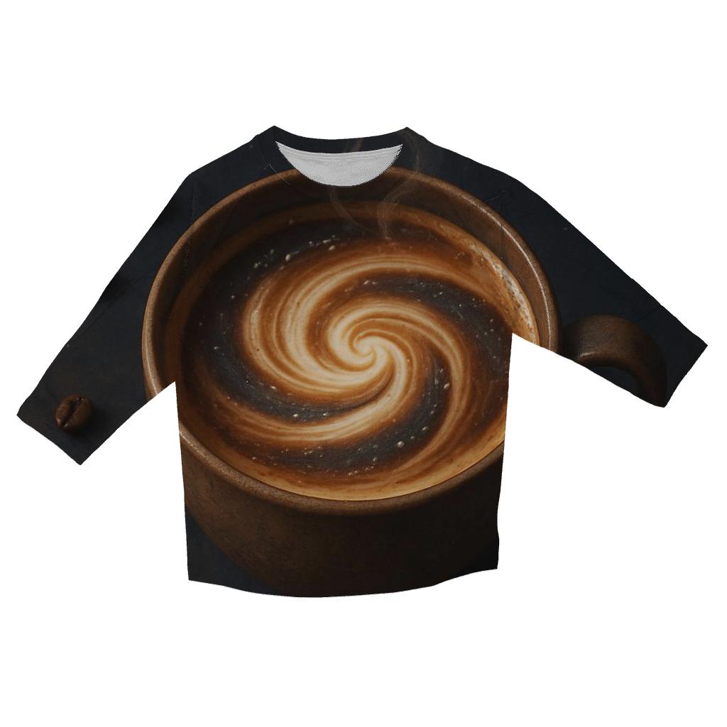 Celestial Night Pour printed three quarter sleeve shirts