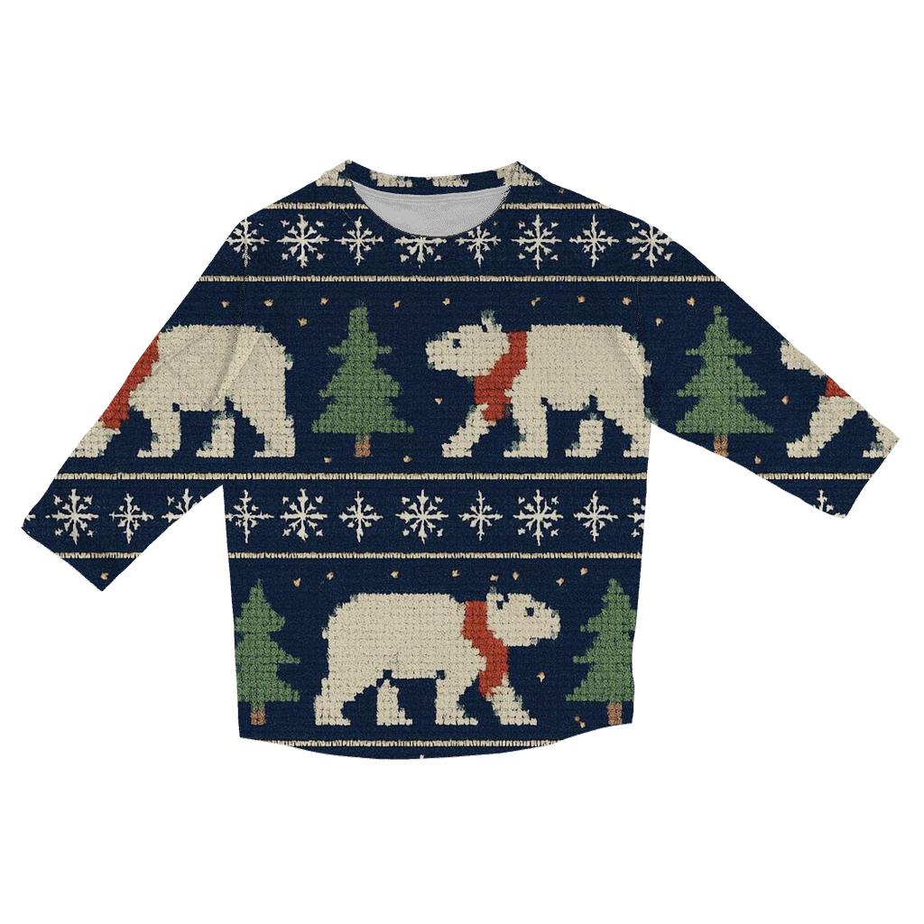 Polar Parade Patchwork Design personalized 3/4 sleeve tees