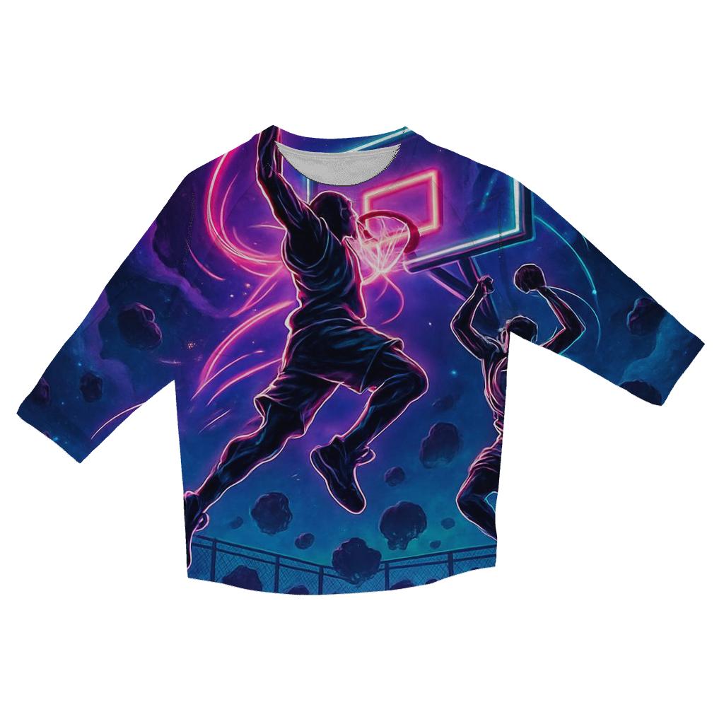 Cosmic Street Basketball Rush trendy 3/4 sleeve tops