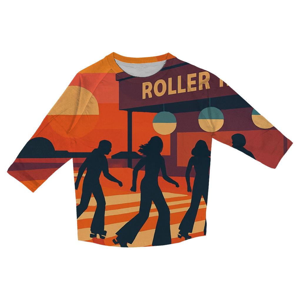 Sunset Roller Rink Dream trendy 3/4 sleeve tops