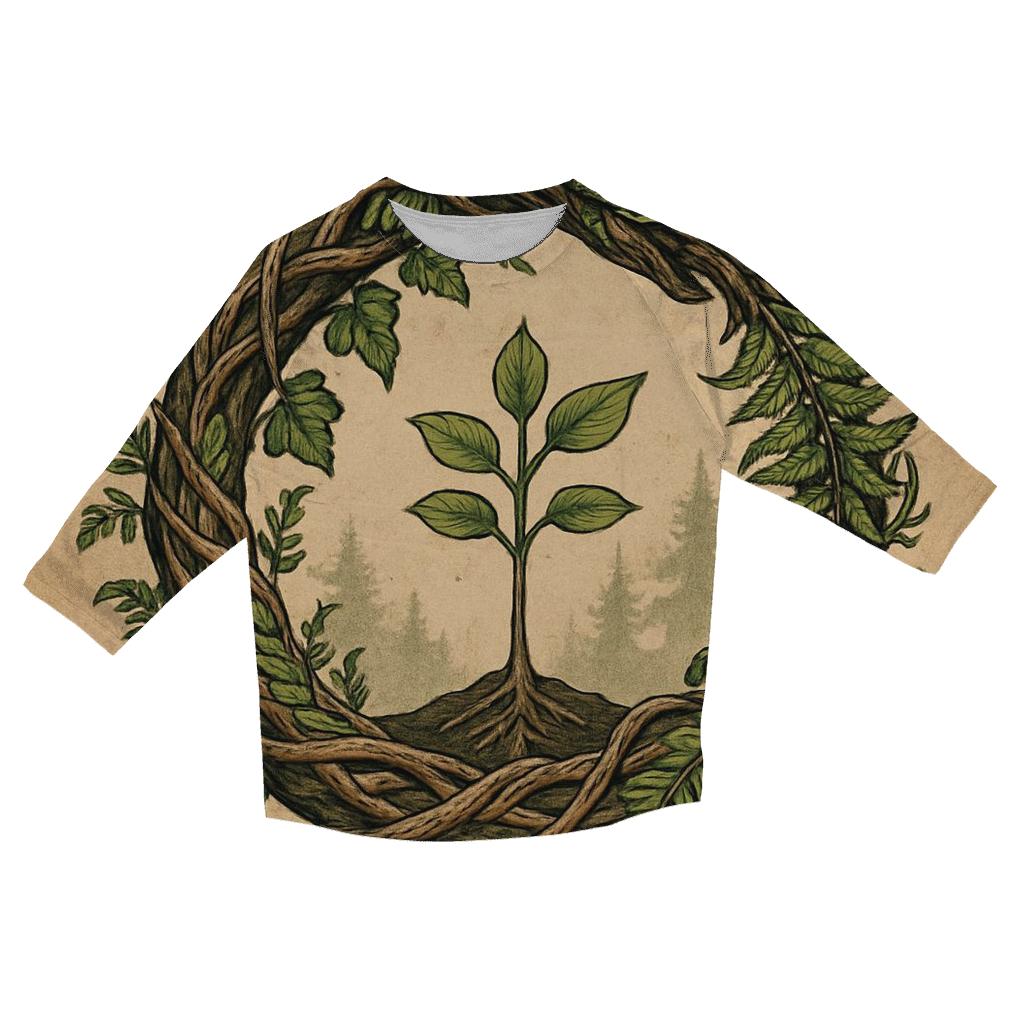 Forest Spirit Ouroboros fashion 3/4 sleeve shirts