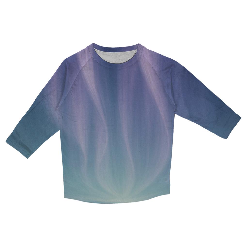 Glacial Aurora Sheets casual three quarter sleeve shirts