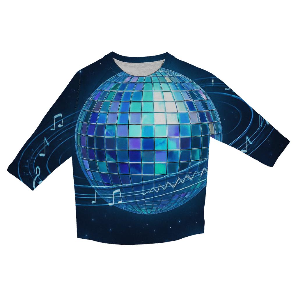 Holographic Disco Orbit cotton quarter sleeve shirts