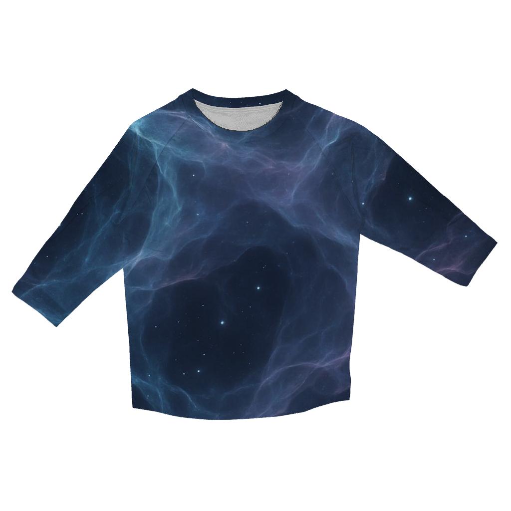 Nebula Shear Veil printed three quarter sleeve shirts