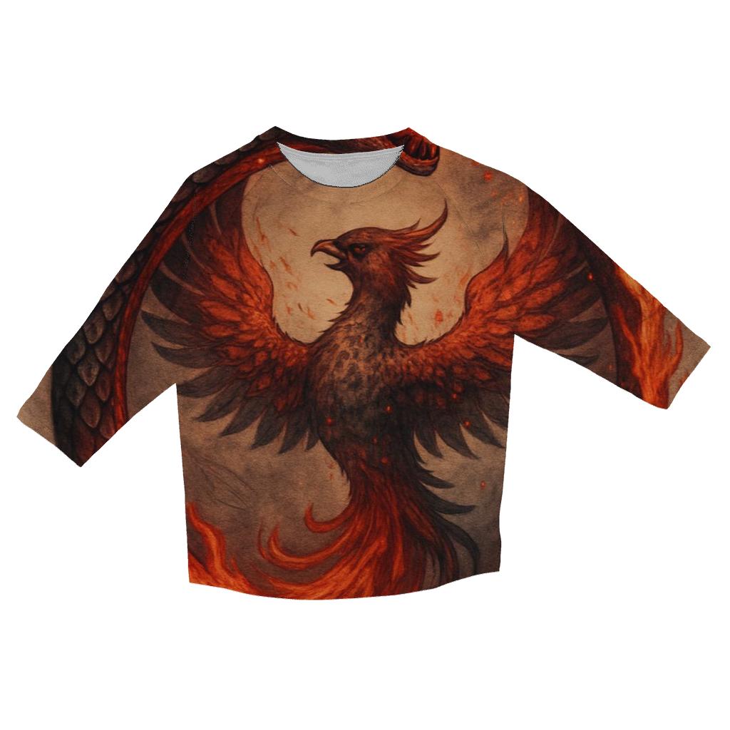 Phoenix Ash Ouroboros stylish quarter sleeve tops