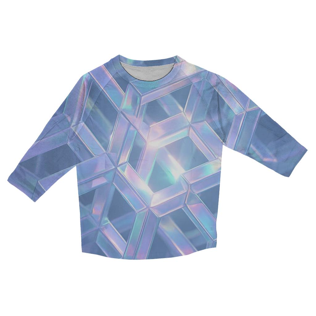 Iridescent Crystal Lattice custom 3/4 sleeve shirts