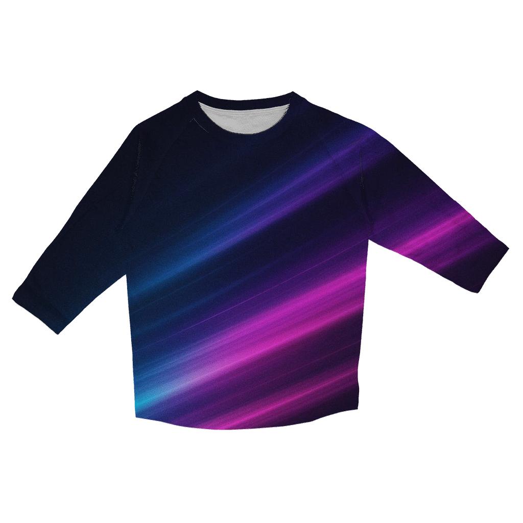 Midnight Neon Drift printed three quarter sleeve shirts