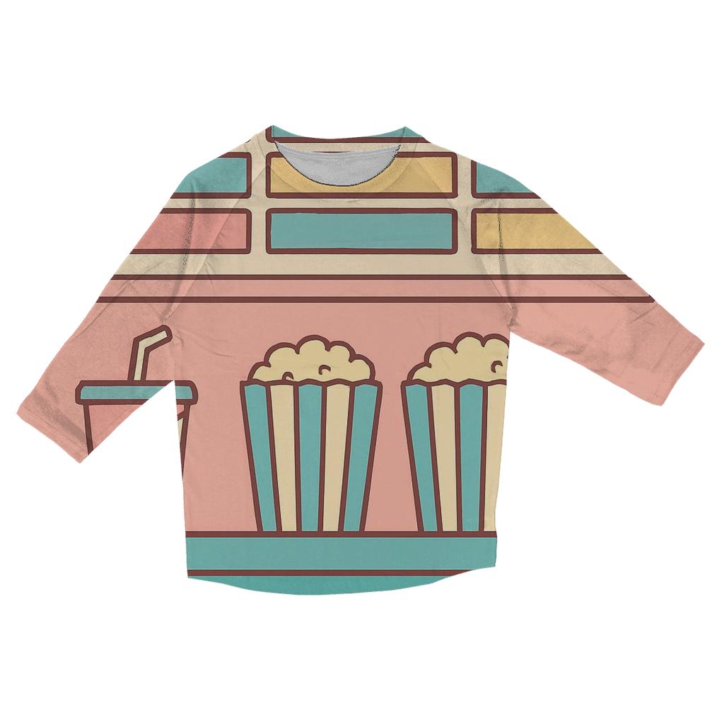 Retro Snack Bar Counter custom 3/4 sleeve shirts