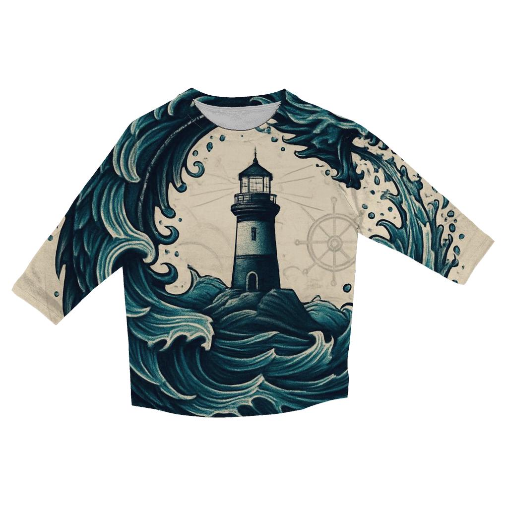 Ocean Tide Ouroboros casual three quarter sleeve shirts